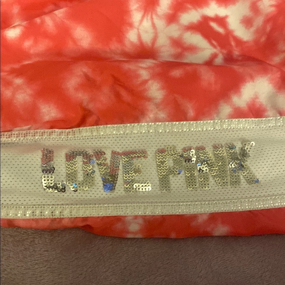 VS PINK VINTAGE Y2K ACTIVE SHORTS TIE DYE SILVER BLING LOGO - Picture 4 of 11